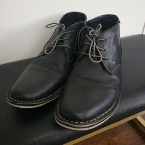 Steve Madden Chukka Boots Mens SiZe 11 Harken 017 Black Leather Shoe